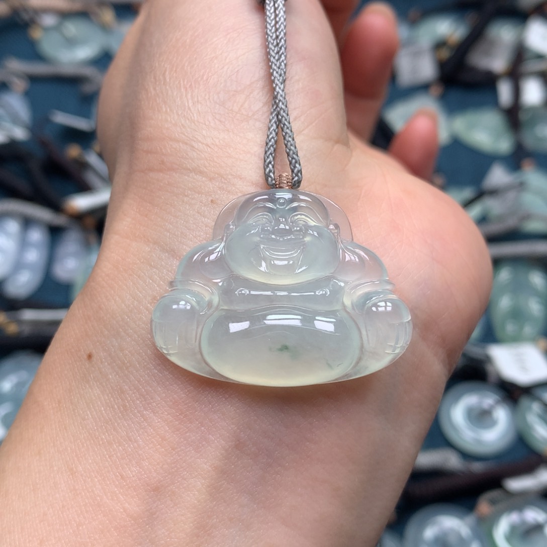 翡翠未镶嵌颈饰佛公吊坠