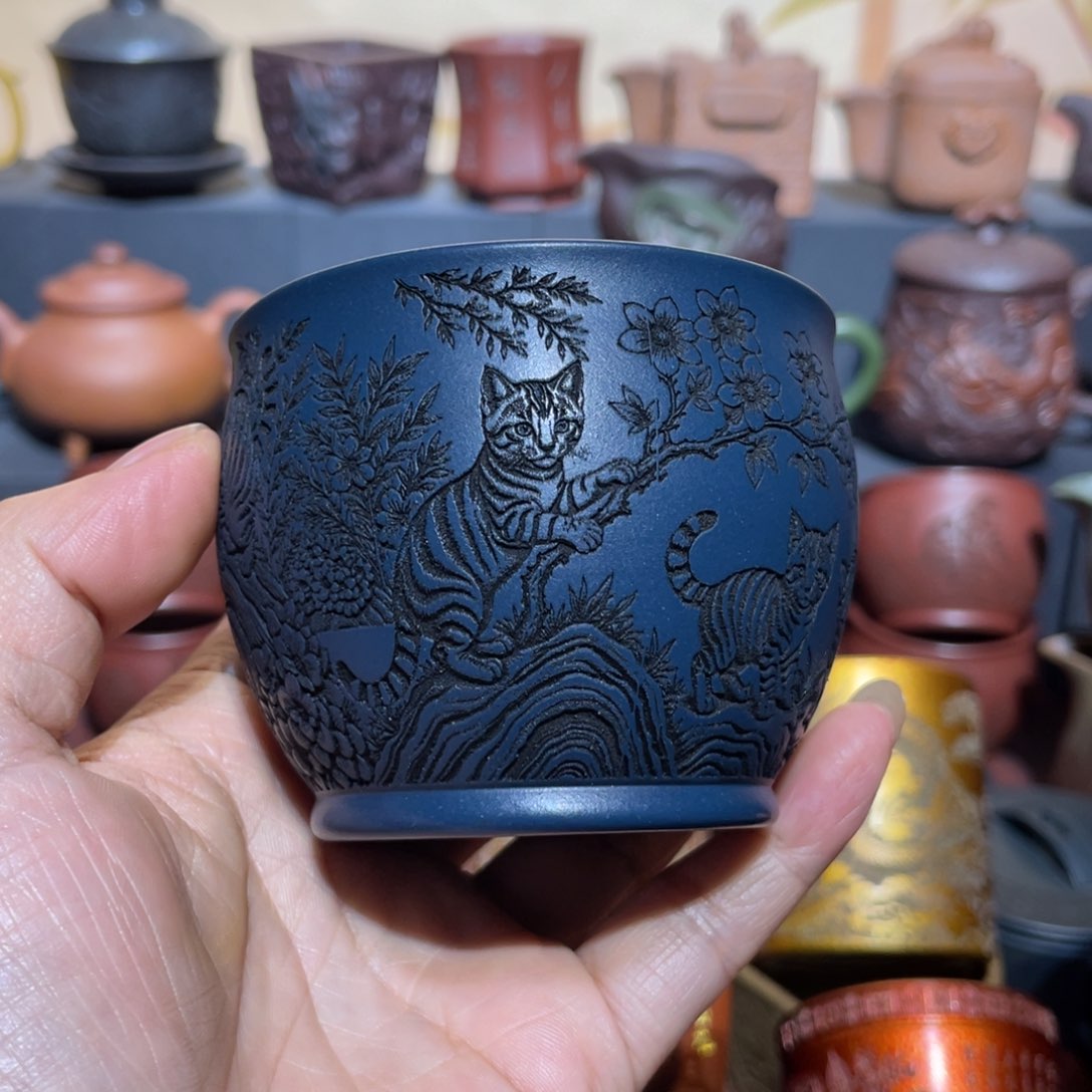 原矿紫砂手工主人杯