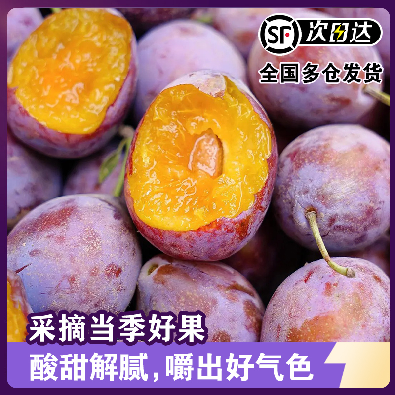 XX顺丰包邮【放软后吃】新鲜现摘西梅放软后吃香甜多汁次日达同城送