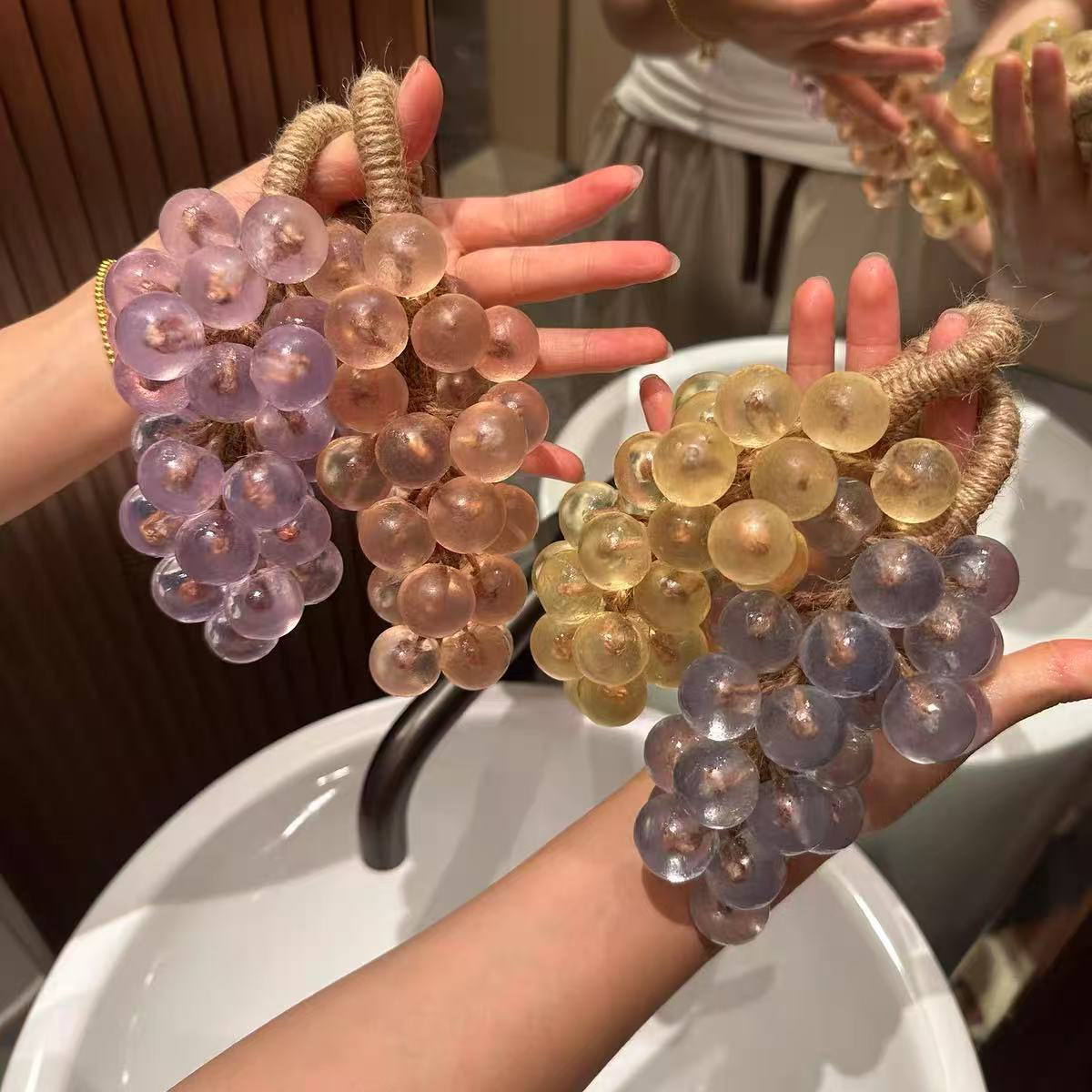 水晶葡萄香皂仿真留香挂件送礼生日礼物手工皂沐浴伴手礼