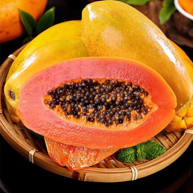 【海南木瓜】海南冰糖心木瓜 大果1颗1斤2两水果同城送水果同城送