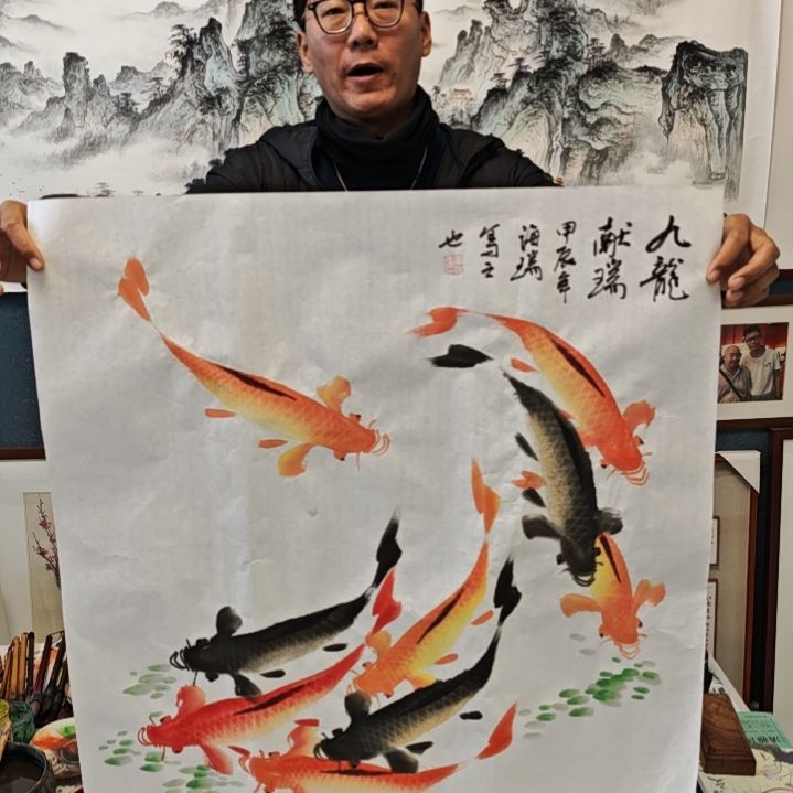 国画贾海瑞老师现场定制