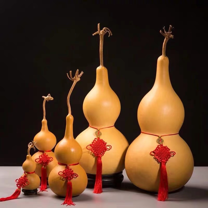 天然真文玩大小葫芦挂件带龙头卧室客厅工艺品摆件