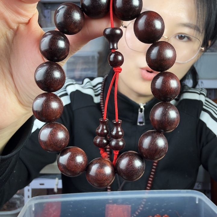 非洲紫檀（红花梨）紫檀1.5素圈