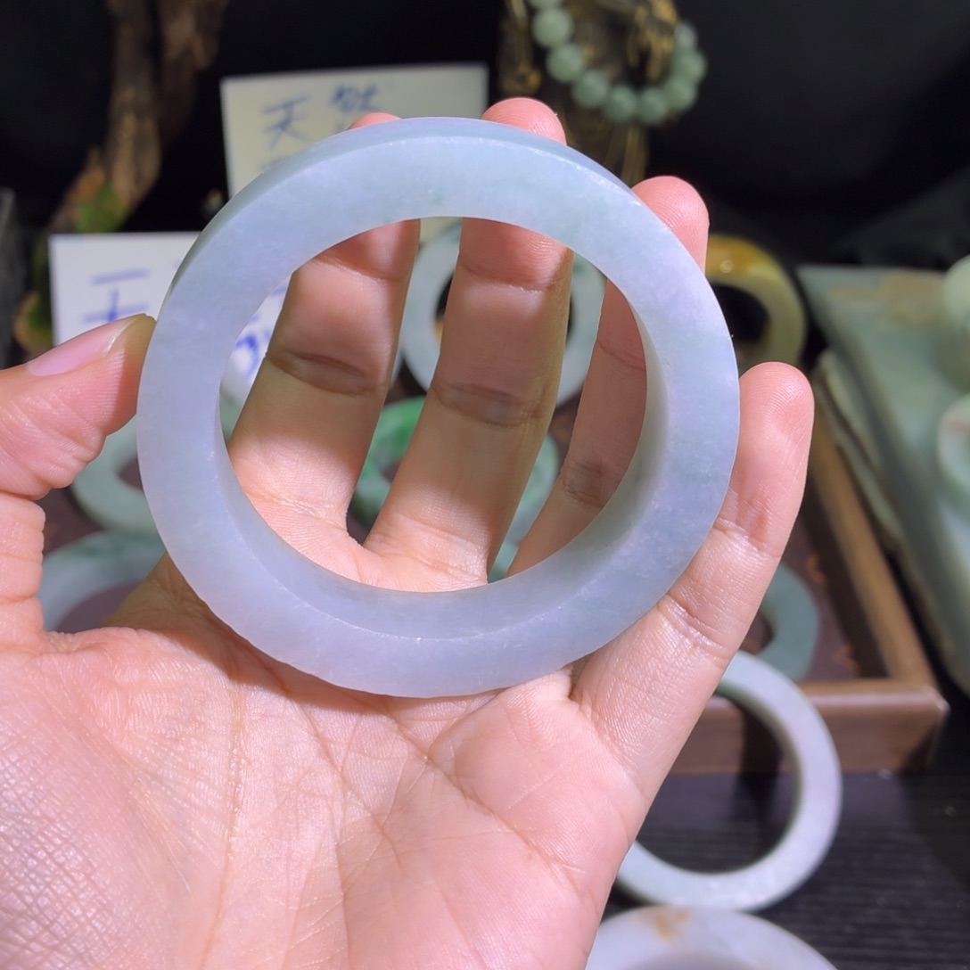 定制翡翠未镶嵌翡翠A货毛胚手镯定制
