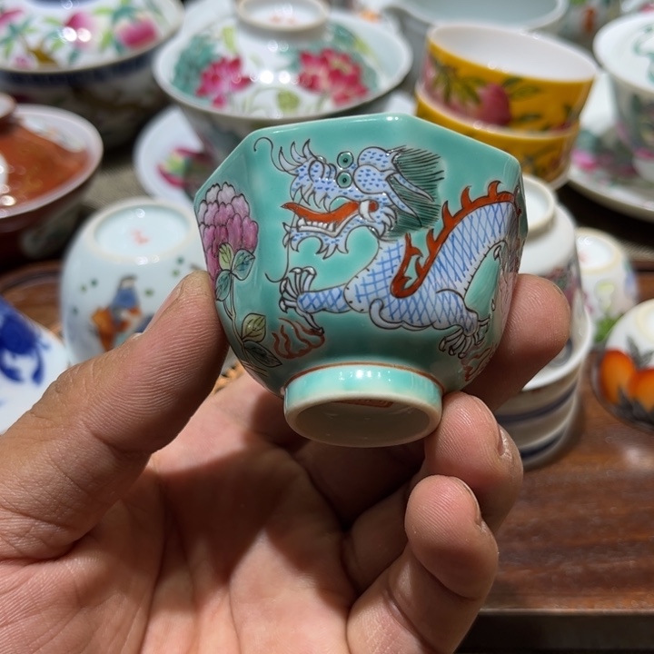 纯手绘精品盖碗杯