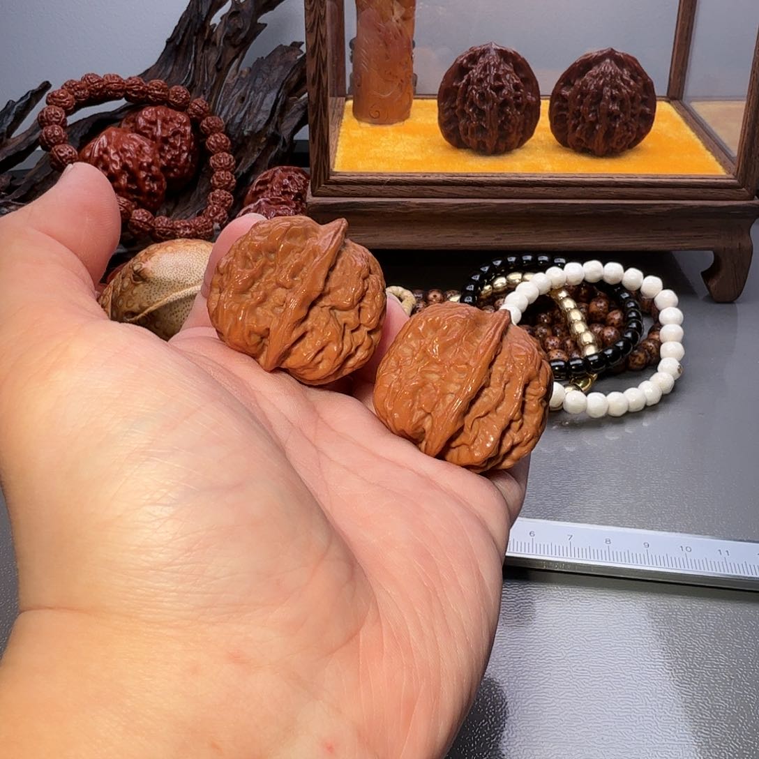 文玩核桃把件39尺寸平谷方块