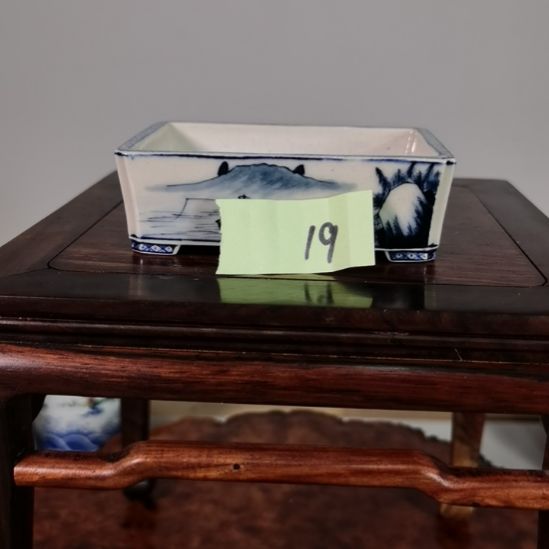 流***汉陶大德堂手工手绘釉盆