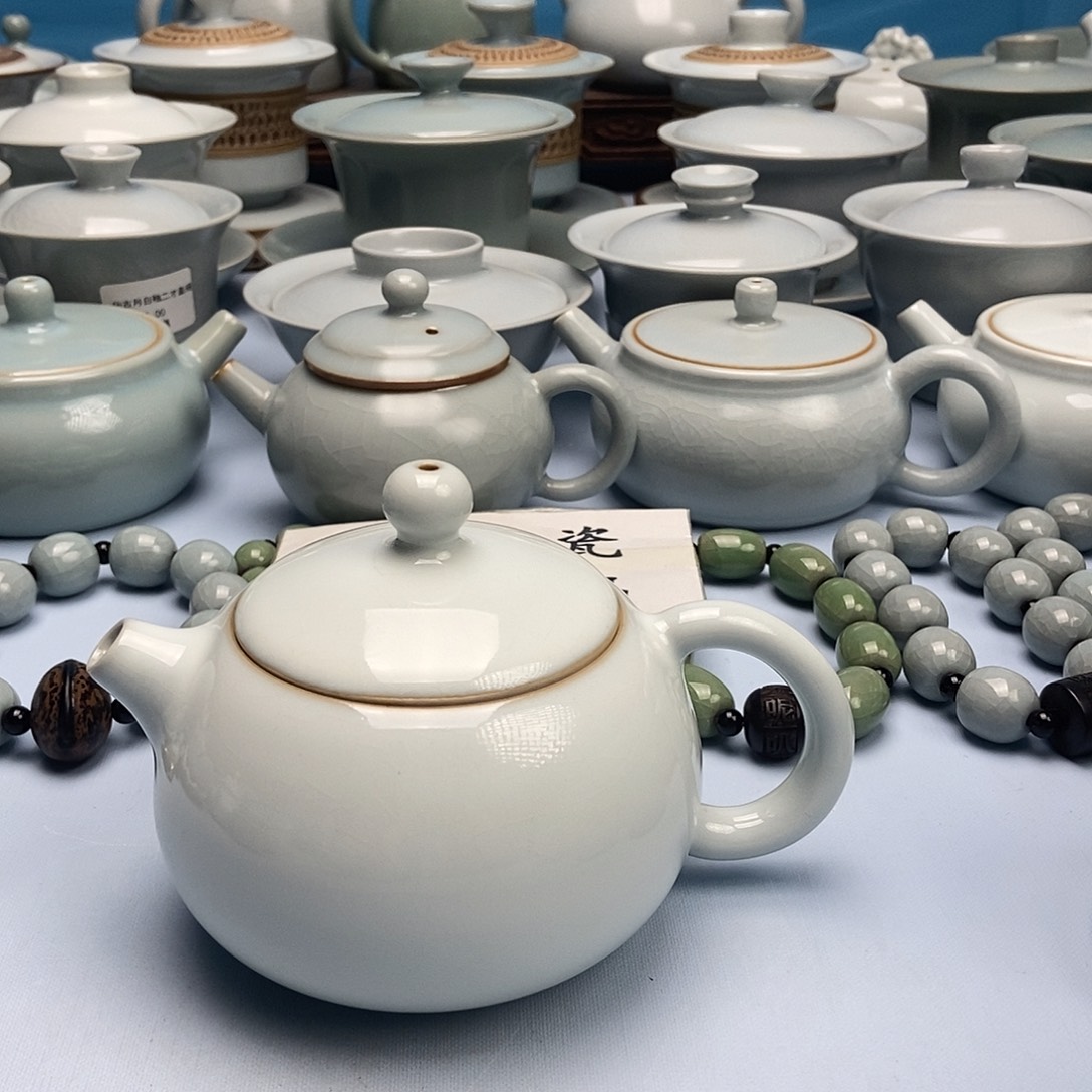 杯微瑕月白微西施壶原矿原釉原产地