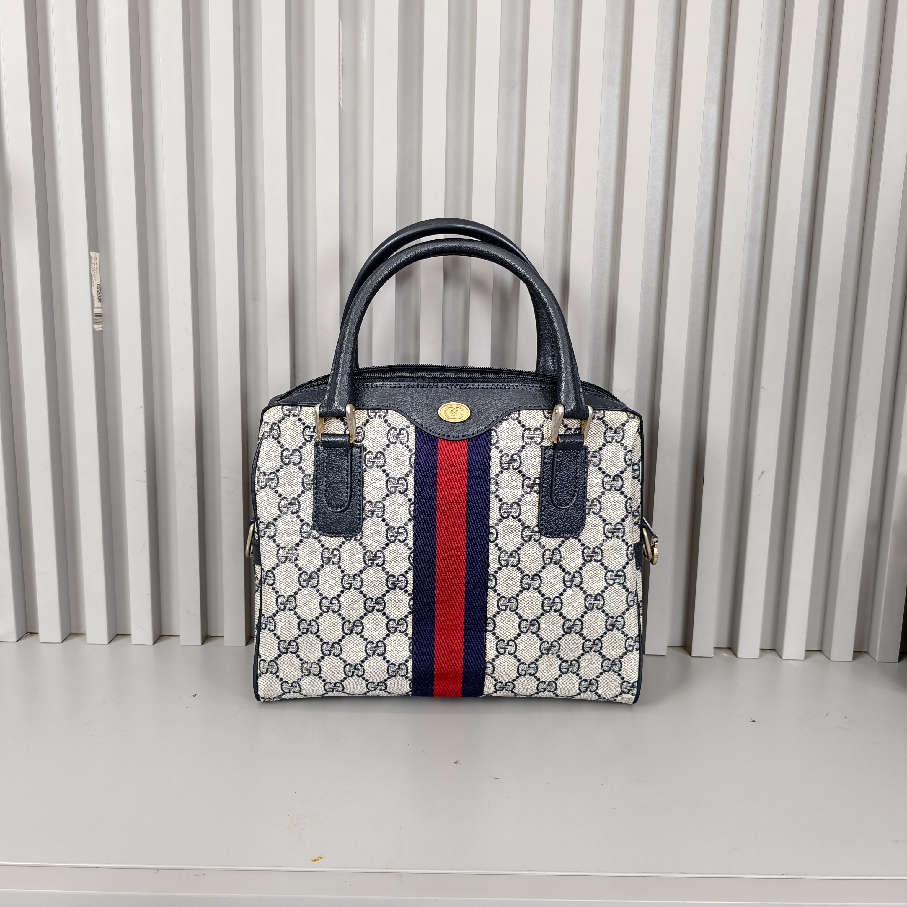 95新 GUCCI/古驰 暮野奢品/古驰手提波士顿包/23023