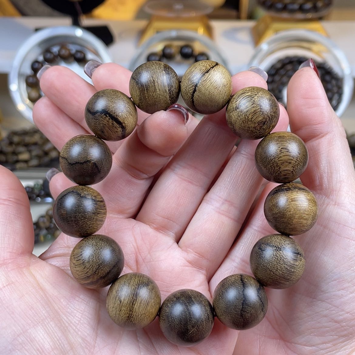 【闪购商品】沉香手串用****9越南芽庄白棋楠留疤