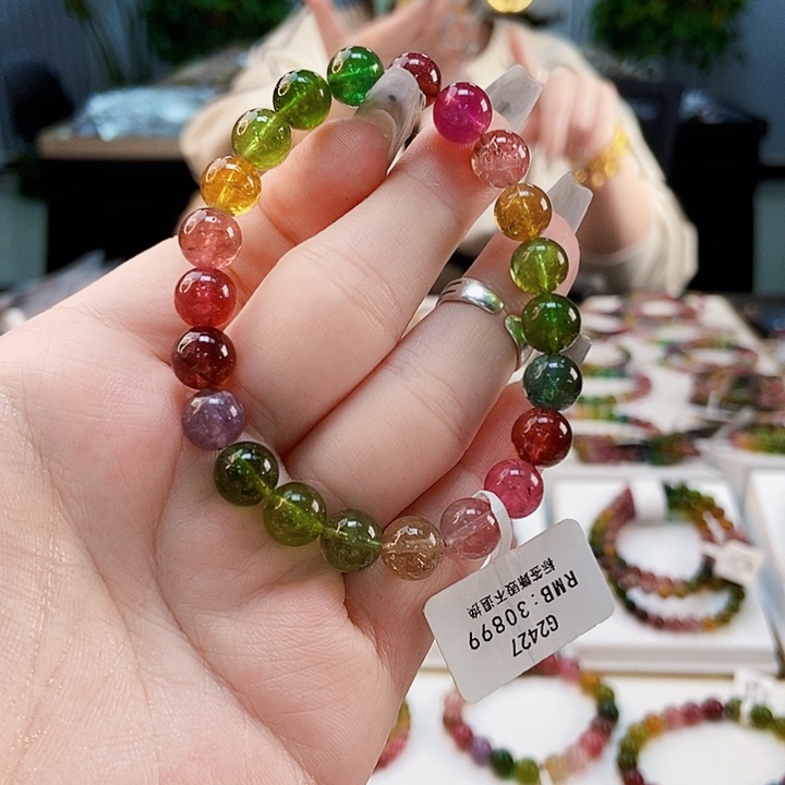 碧玺手链未镶嵌G2427单圈颜色微差发1