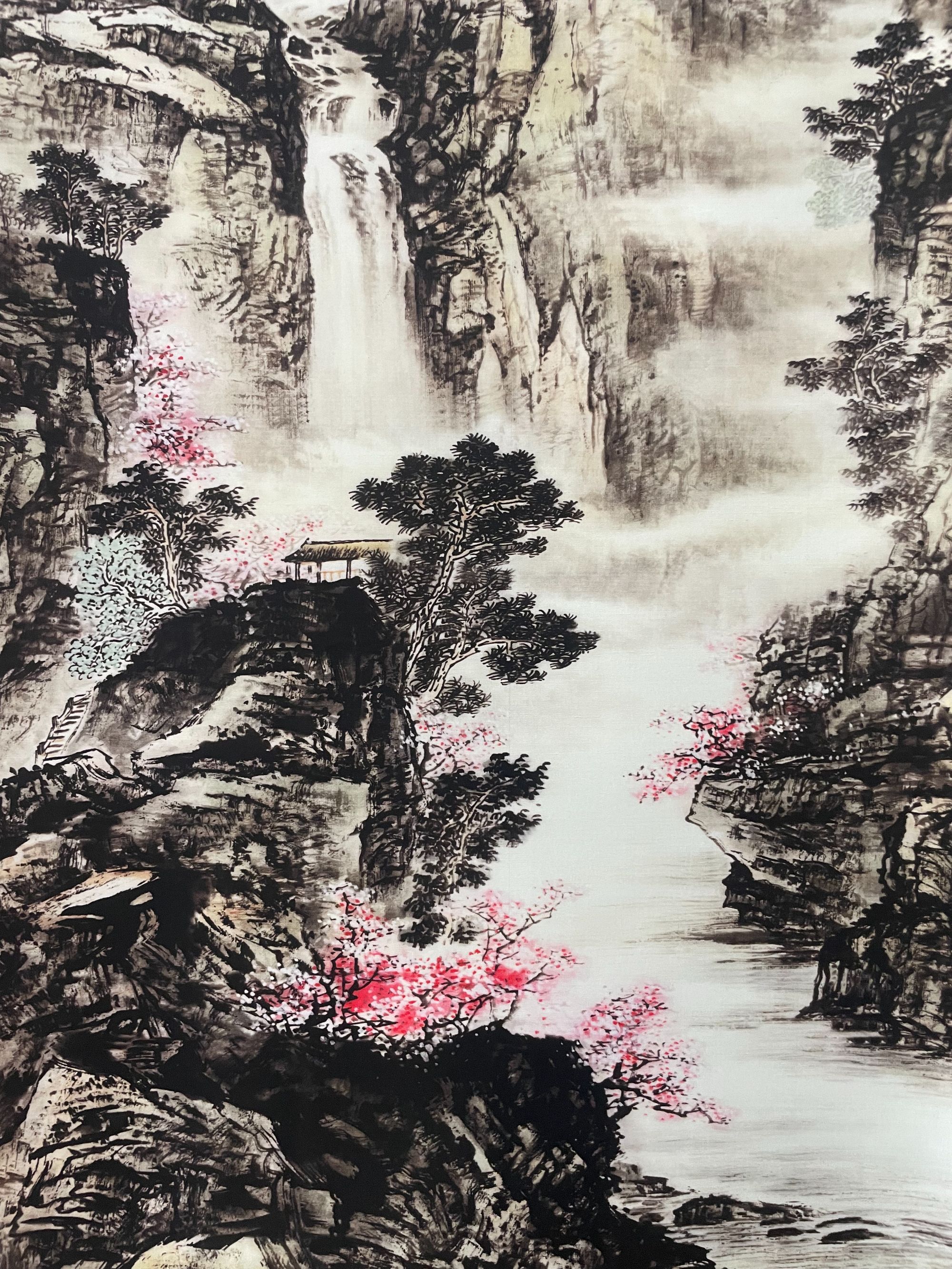 山河立轴精美装饰画