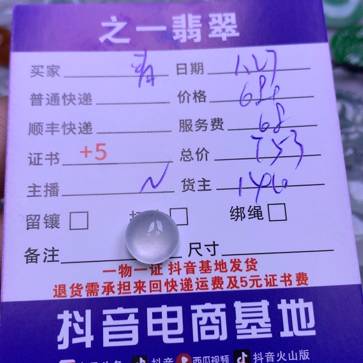 翡翠颈饰未镶嵌青*