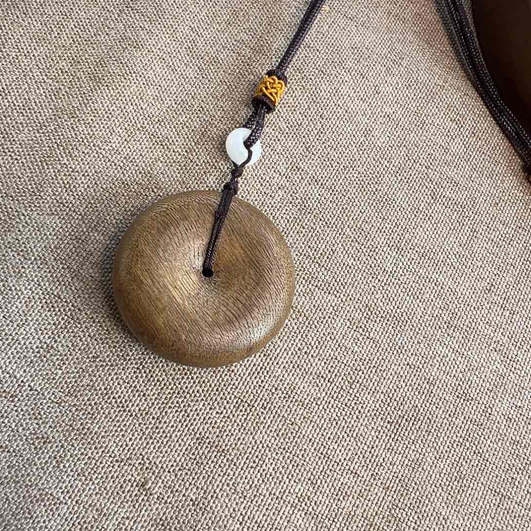 沉香碎屑沉香平安扣多样性发其一