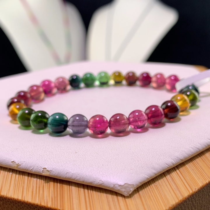 双色碧玺手链未镶嵌