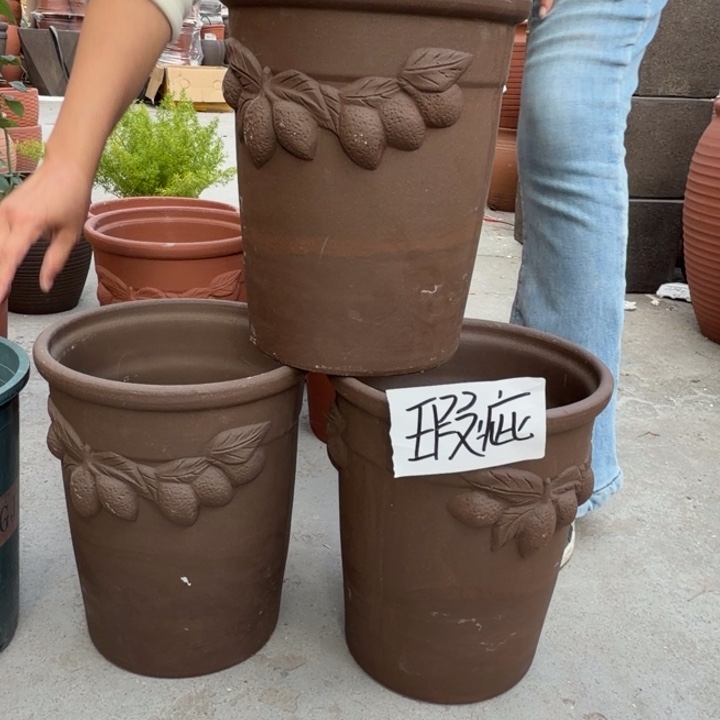 花盆紫砂口25高31宜兴紫砂瑕疵粗糙花泥
