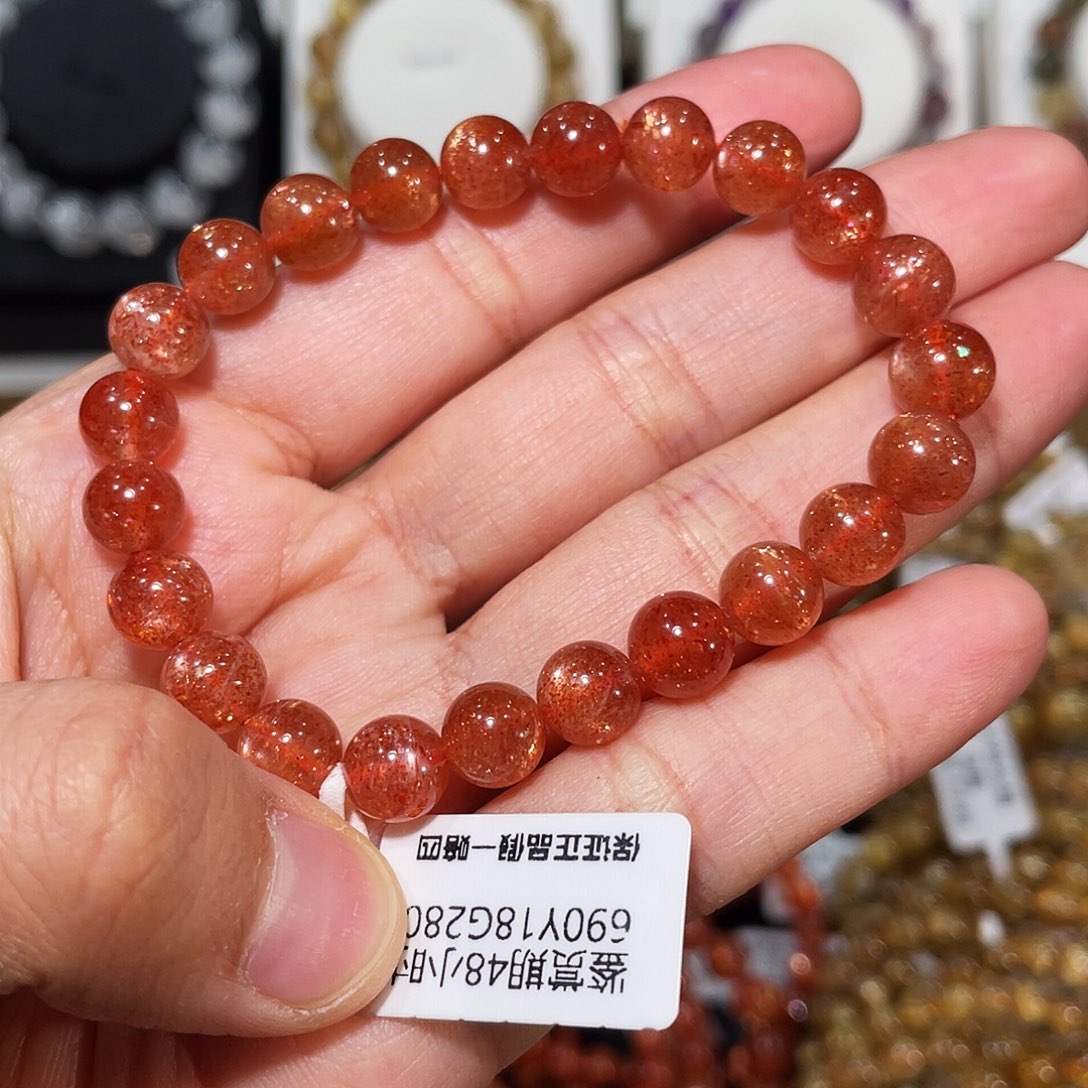 未镶嵌手链长石金太阳8mm