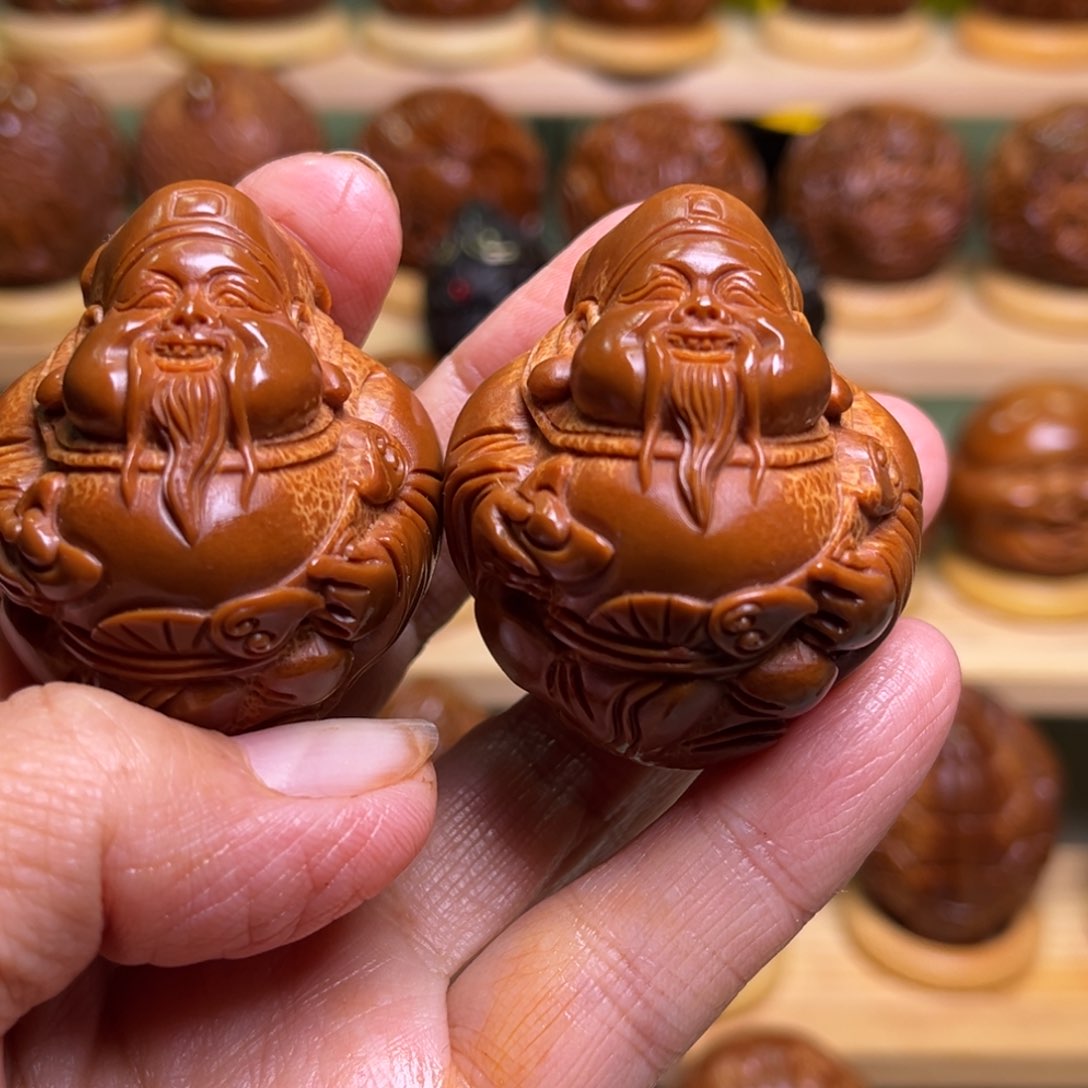 橄榄核手串/手链清****有三八财神一对