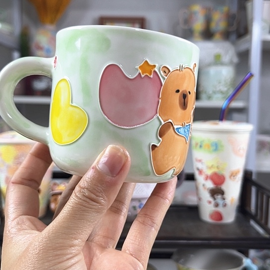 手绘高温釉下彩陶瓷