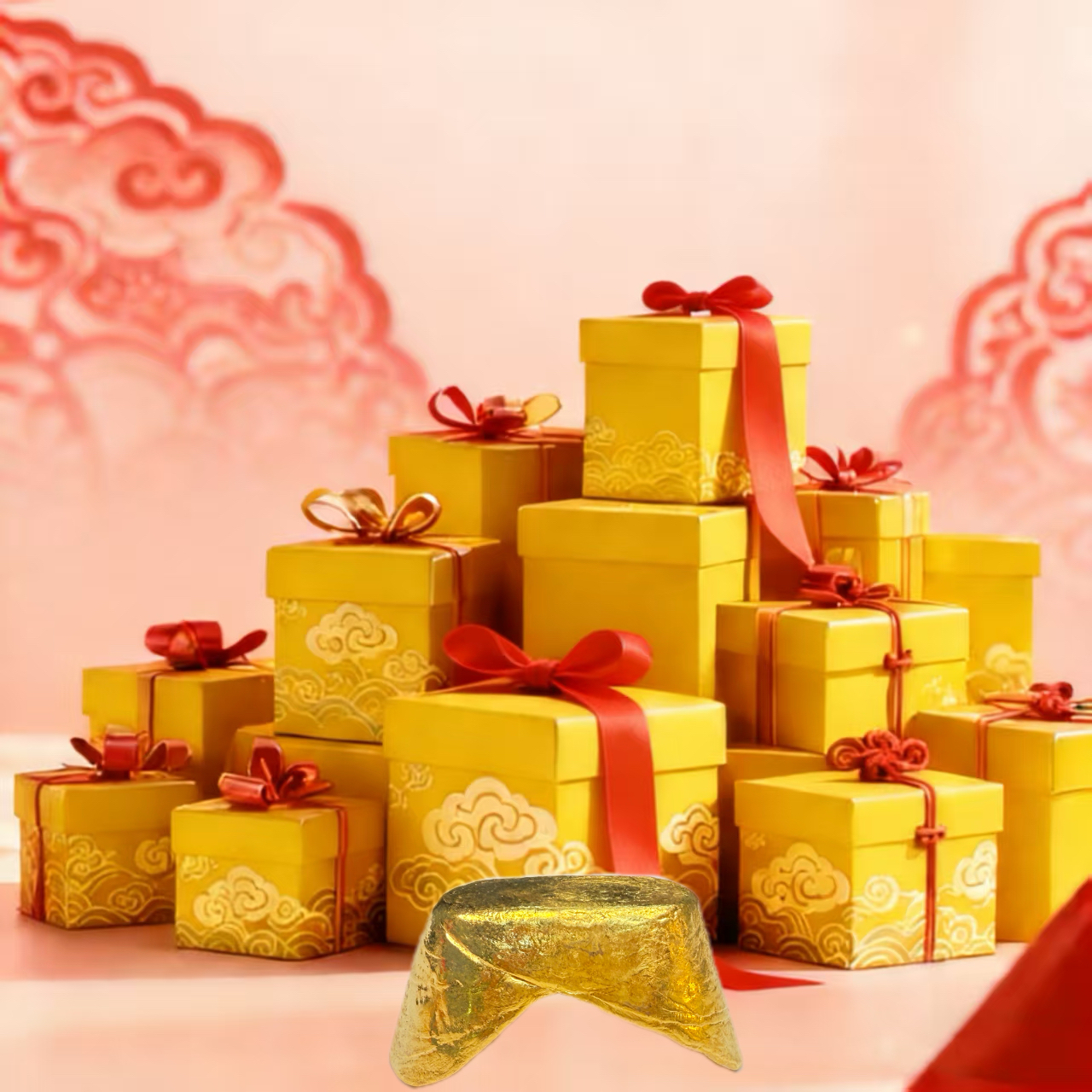 雪涧源创庸正春节风格轻职风精美礼盒挂件-K932