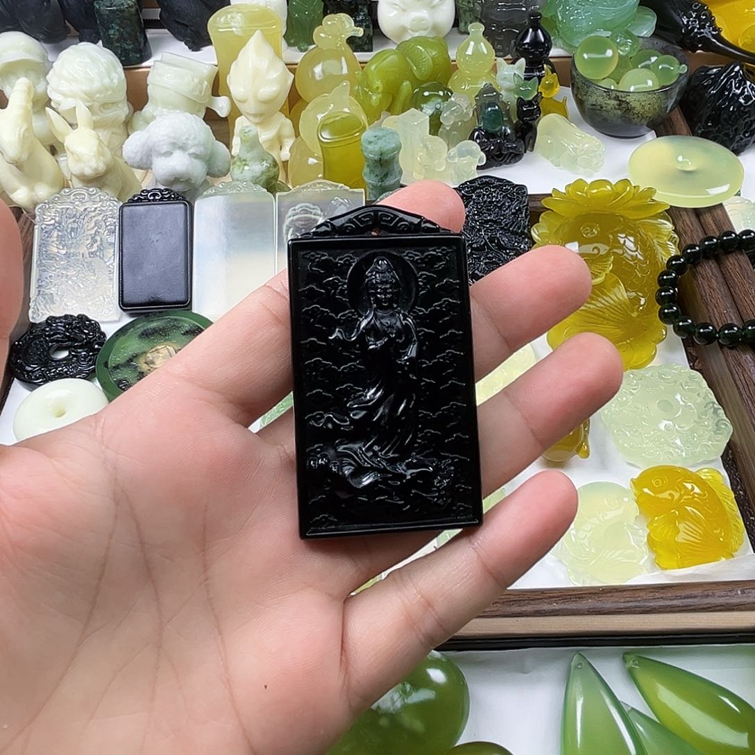 未镶嵌岫玉吊坠(不含链)适**止