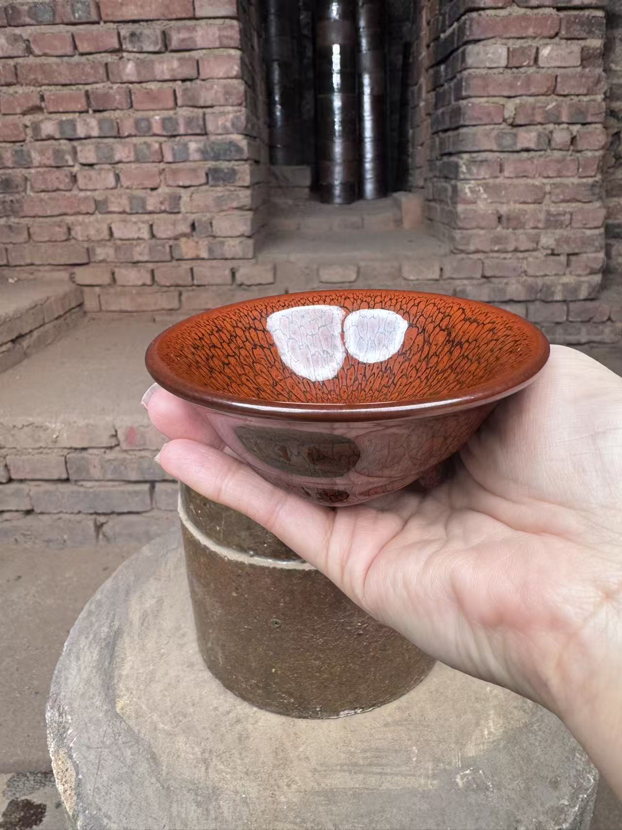 闪购 建窑建盏   红鹧鸪  茶器主人杯礼盒装带溯源证书   电烧 