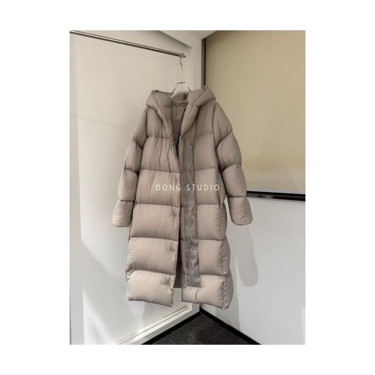 【泡芙大被子】 90白鹅绒 防水面料 长款羽绒服 I7865