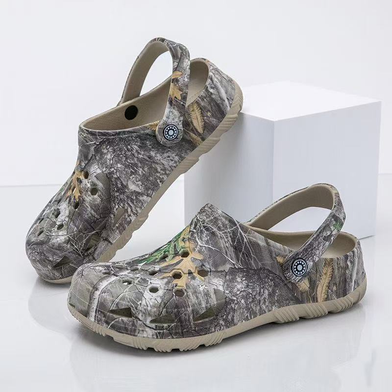 维布伦夏季洞洞鞋防滑软底包头拖鞋沙滩鞋男外穿休闲凉鞋