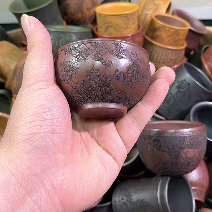 茶杯紫砂全手工紫砂主任杯