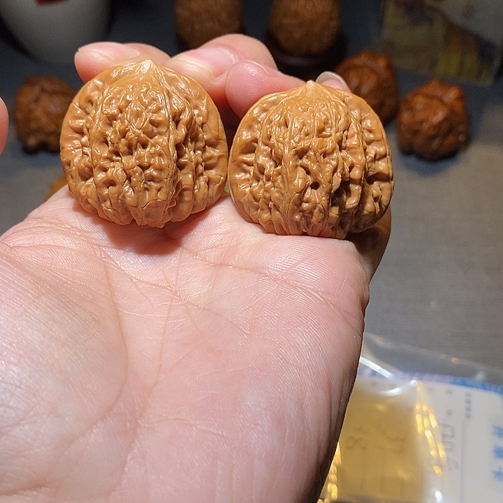 文玩核桃把件全品无修37尺平谷凹底