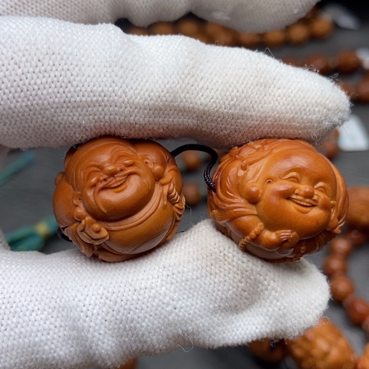 橄榄核手串/手链財弥单子一对