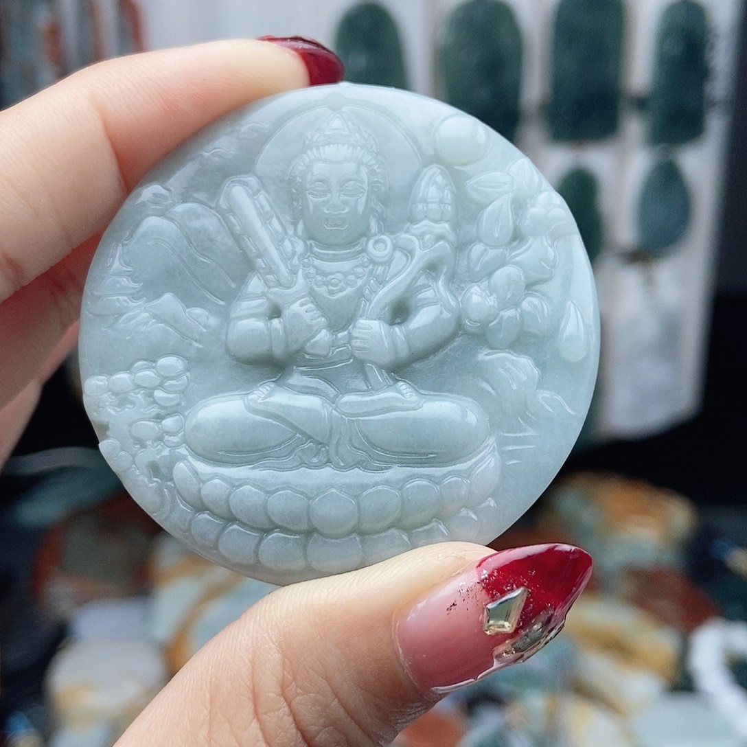 翡翠颈饰14K金镶嵌翡翠