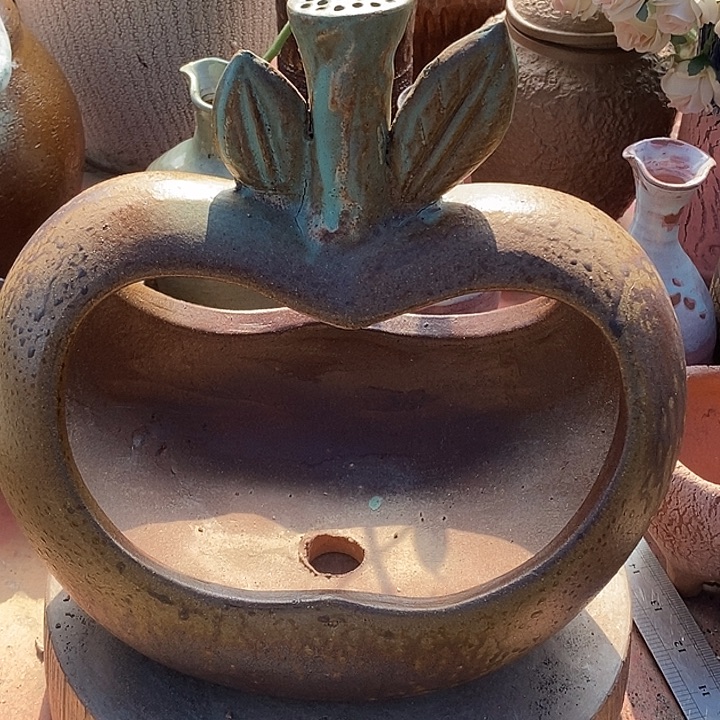 紫砂花盆紫砂28.25瑕疵