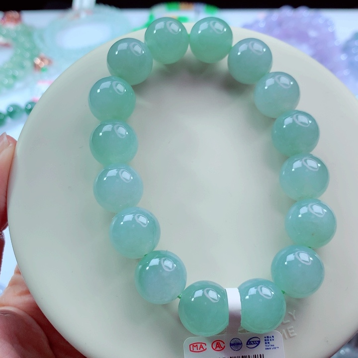翡翠未镶嵌手链卡13.2