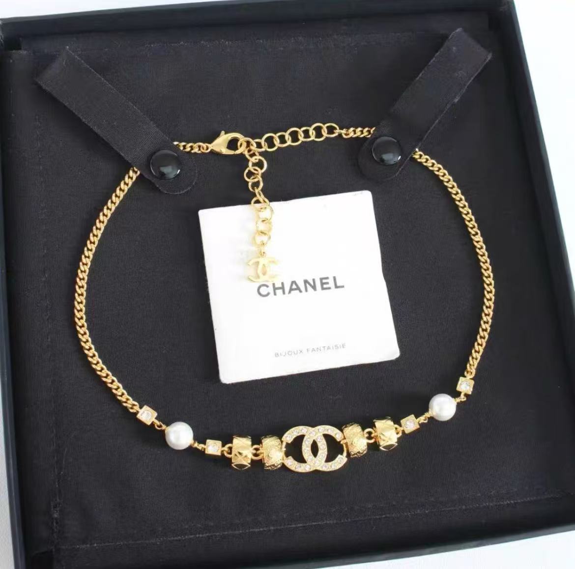 未使用 Chanel/香奈儿 金环项链/xm11284