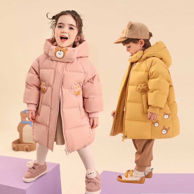2025秋冬儿童加厚羽绒服中小童男女童宝宝保暖外套萌宝