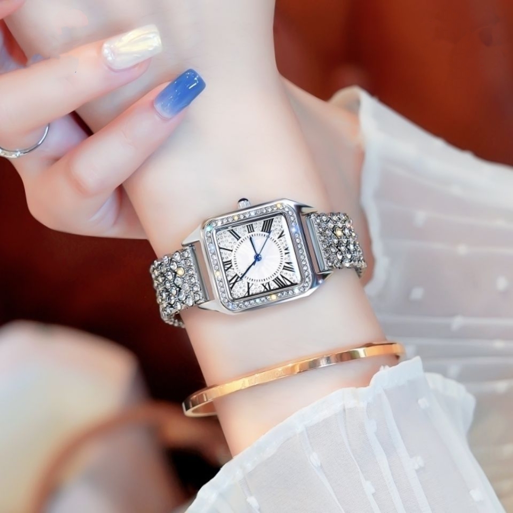 轻奢满钻小猎豹方形时尚女士手腕表-XLB