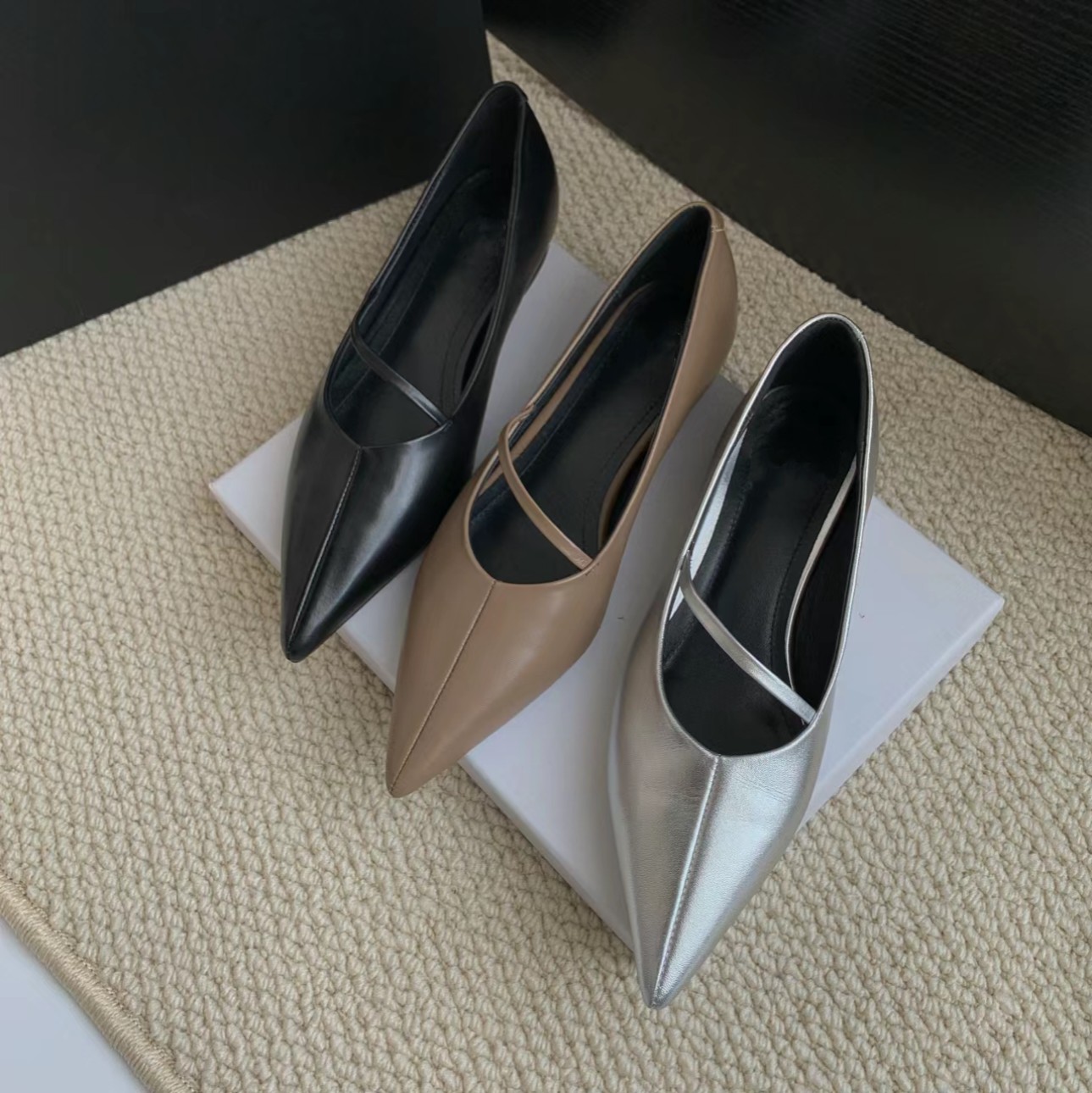 【301-400】【聚新汇孤品女鞋】时尚气质百搭轻奢显瘦高级真皮女鞋