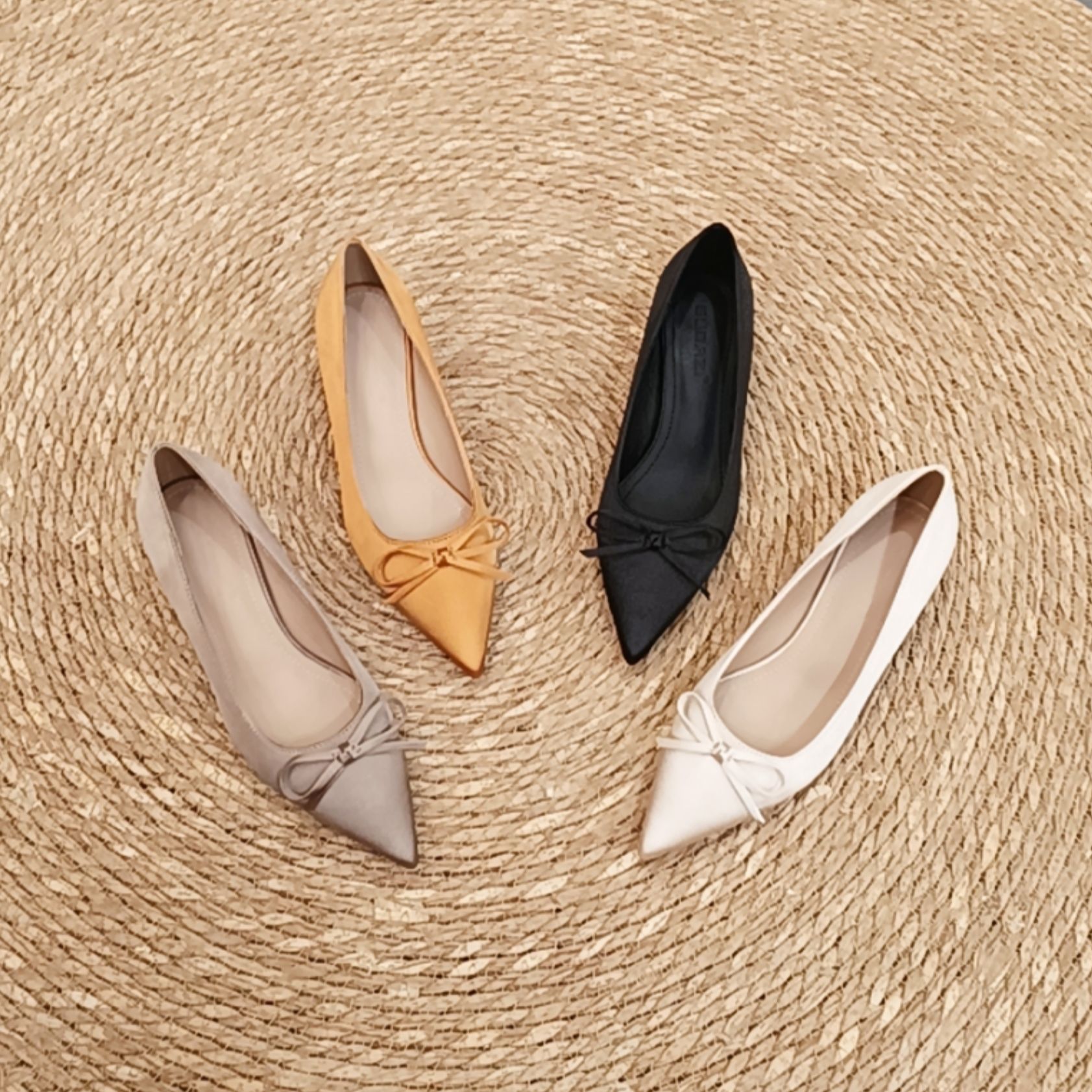 单鞋女2025年春夏季新款时尚气质百搭舒适尖头法式浅口中细跟女鞋