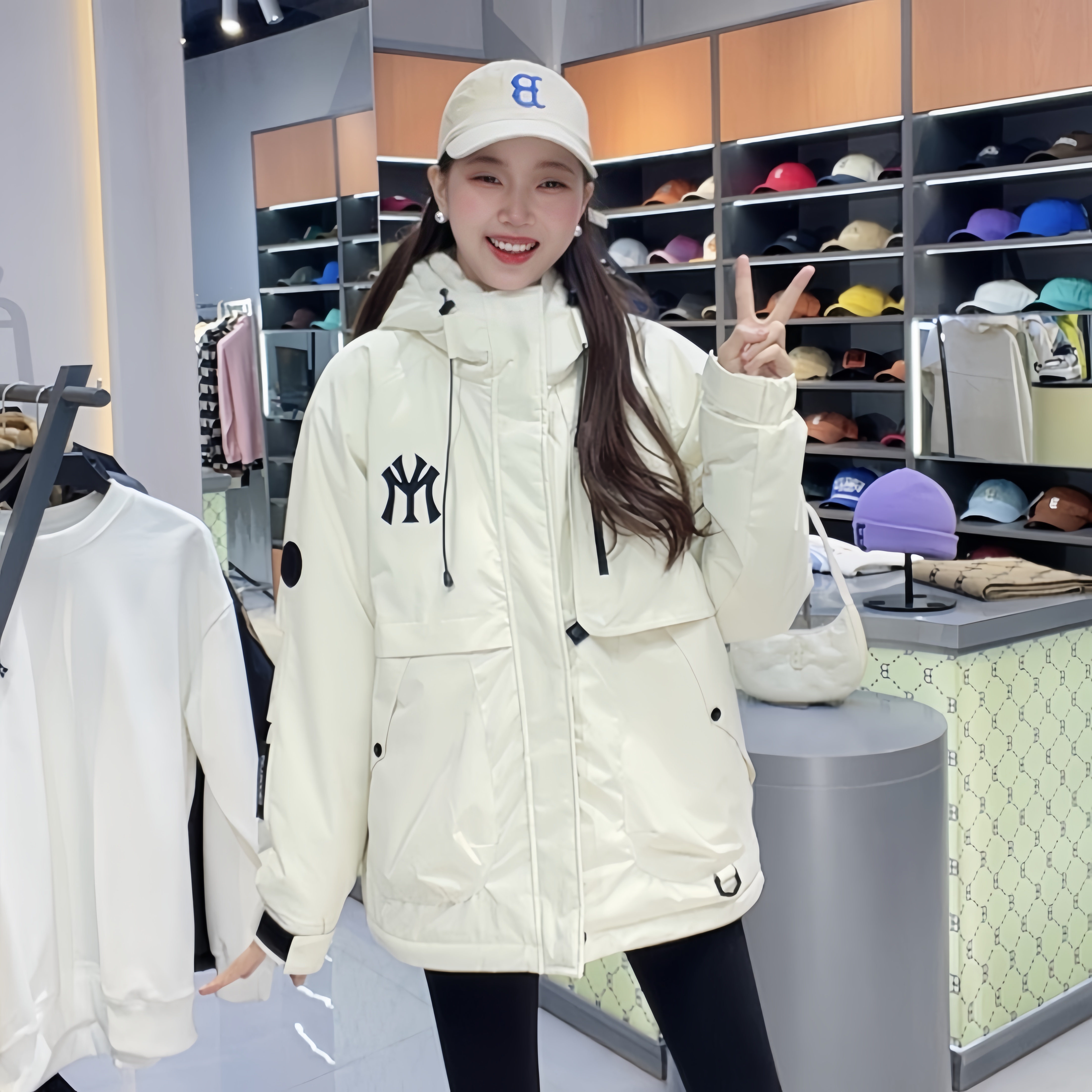 肉肉棉服时尚百搭男款女款老花外套 217