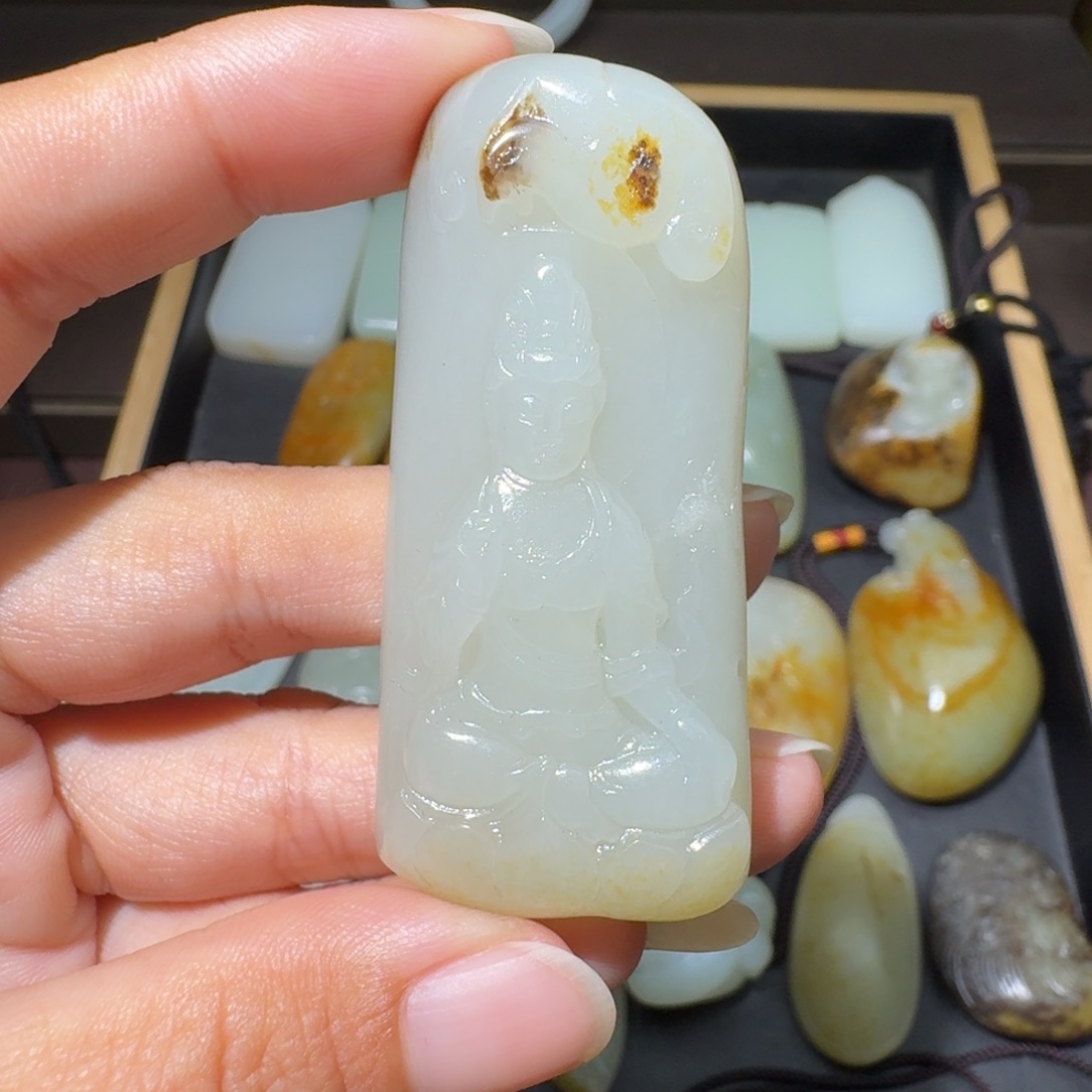 和田玉未镶嵌吊坠(不含链)