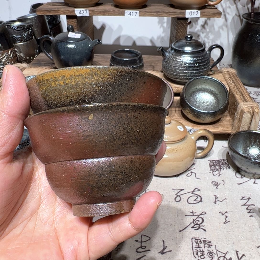 壶随****d建水紫陶紫泥柴烧杯