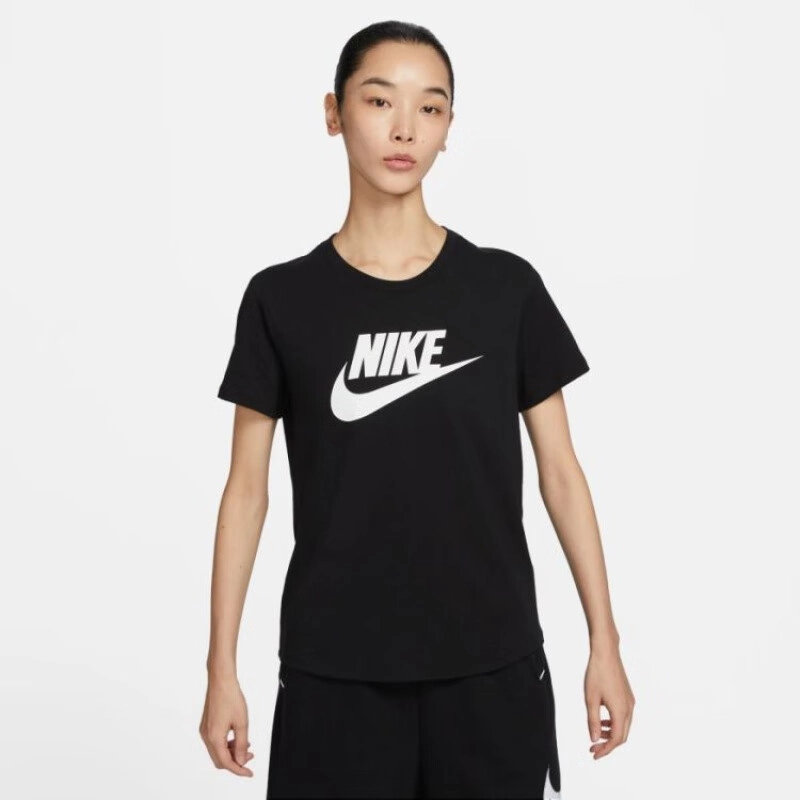NIKE/耐克女子夏季舒适透气黑色运动休闲圆领短袖t恤DX7907-010