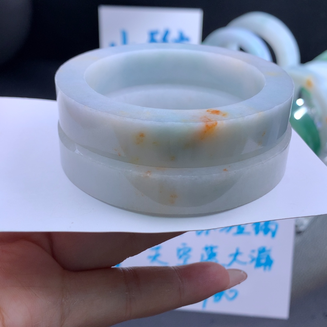 定制翡翠翡翠手镯未镶嵌撒金仙女镯54-58