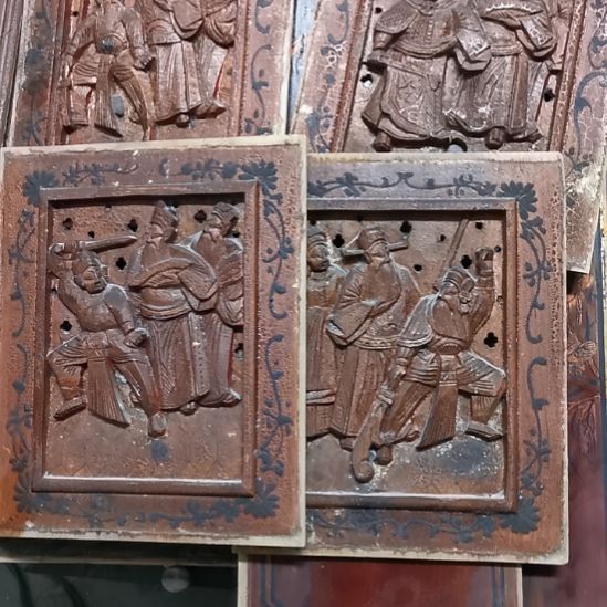 ！***!香榧木老木雕花版四片