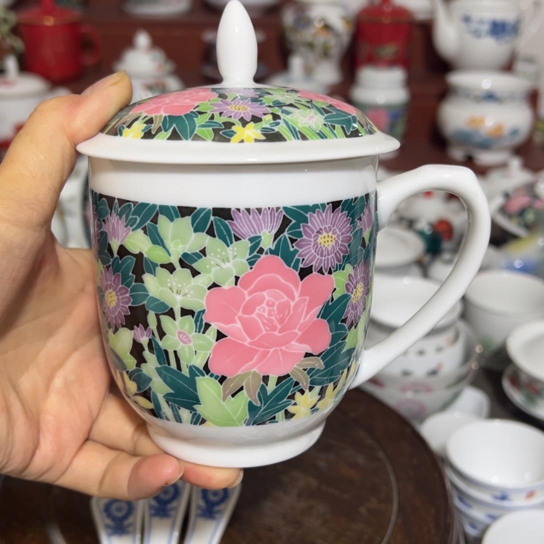 醴陵高温瓷器满花杯，福利价