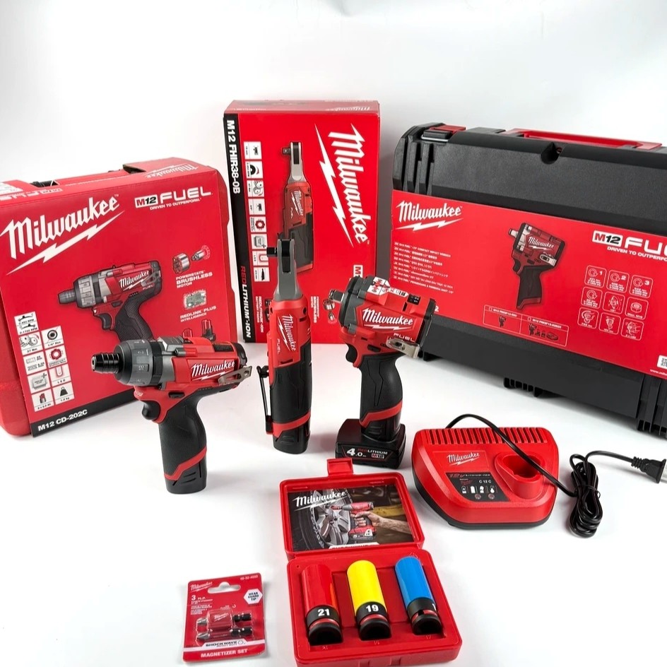 美沃奇国行电动扳手电棘轮起子机机修三件套电动三件套工具全套