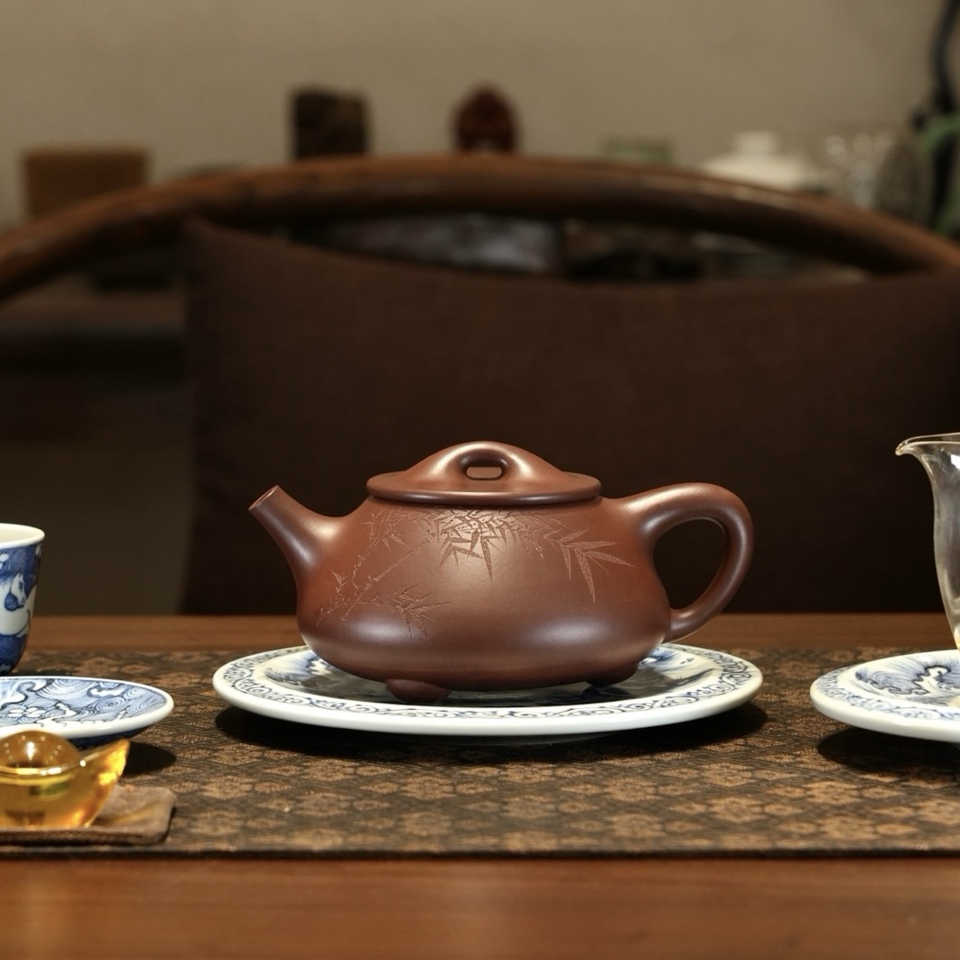大亨器高手樊乐群老师乙巳新品《大满瓢》紫砂壶王翔刻绘全手工手制