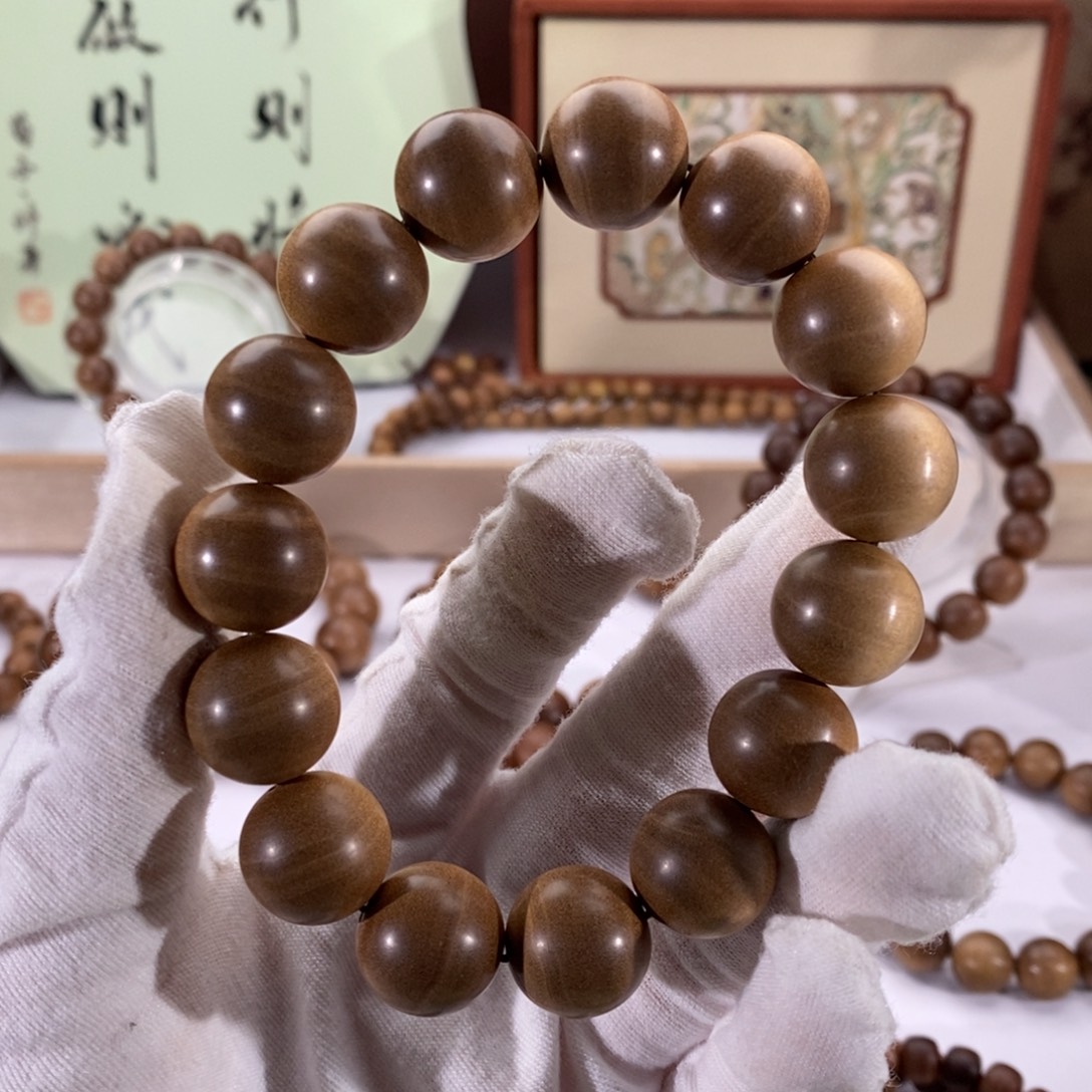 驭***外手串/手链檀香木横纹黑肉15尾货福利